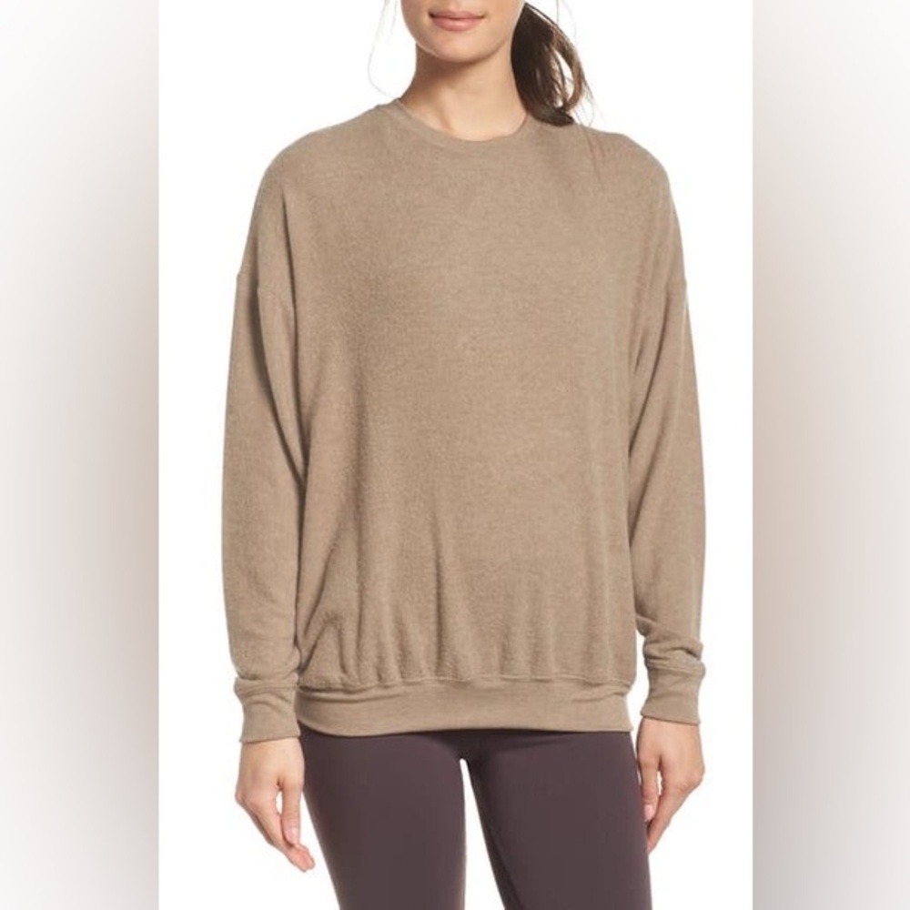 SUPER RARE!🦄 ALO Yoga Soho Pullover M Gravel